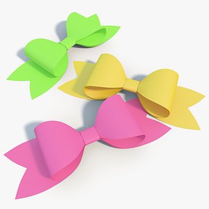 paper bow 3d model