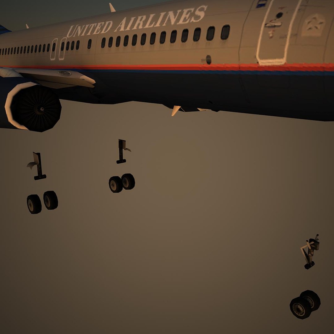 Boeing 737-800 Ual 3d Max