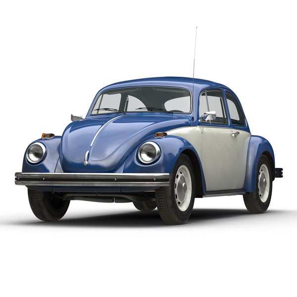 3d model volkswagen beetle 1966 blue