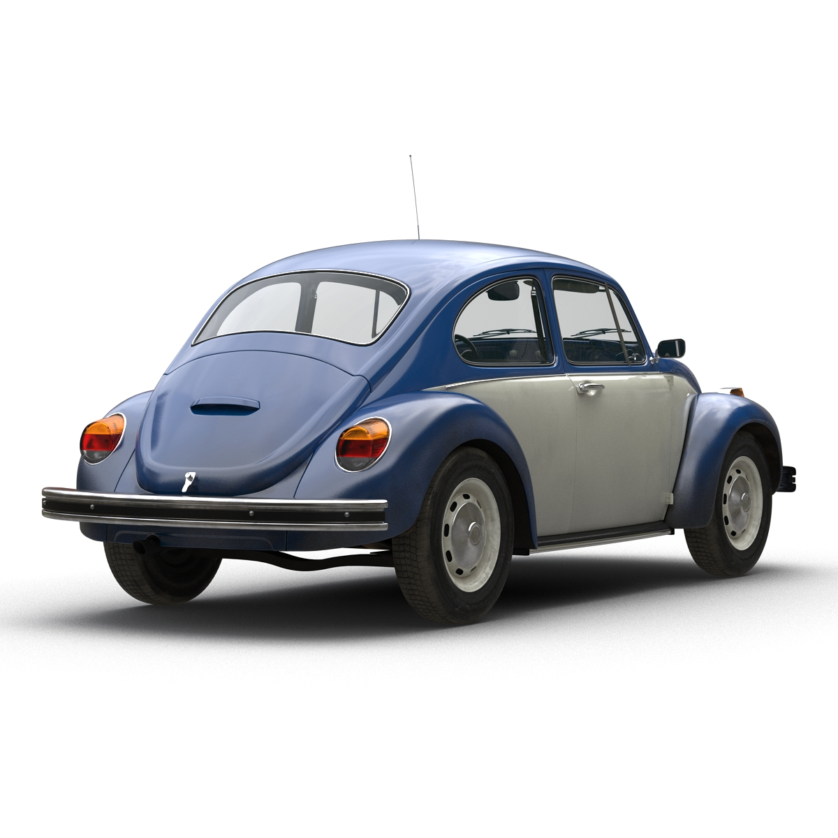 3d model volkswagen beetle 1966 blue