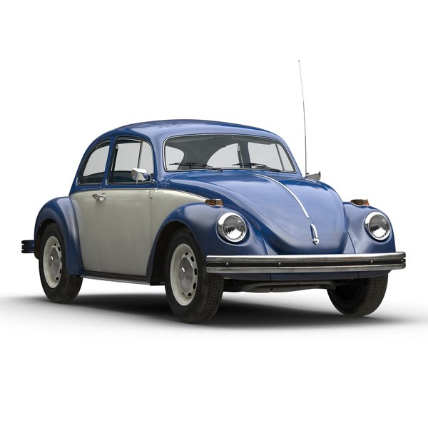 3d model volkswagen beetle 1966 blue