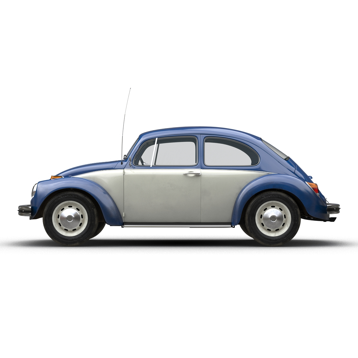 3d model volkswagen beetle 1966 blue