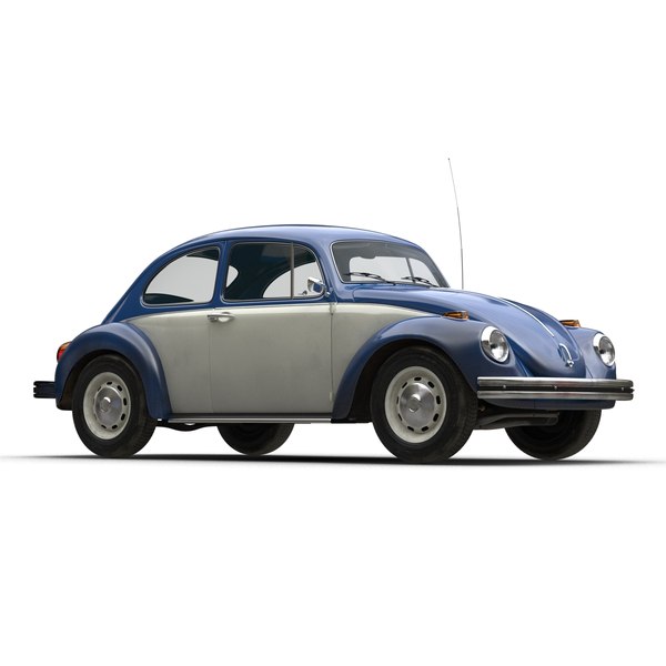 3d model volkswagen beetle 1966 blue