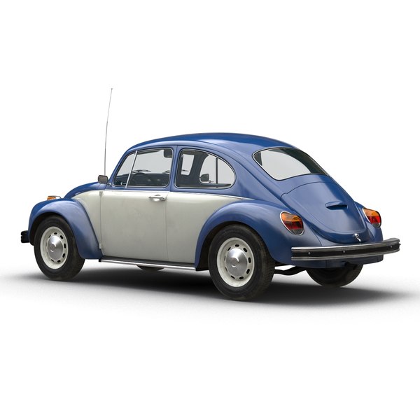 3d model volkswagen beetle 1966 blue