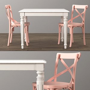 French Empire Square Play Table