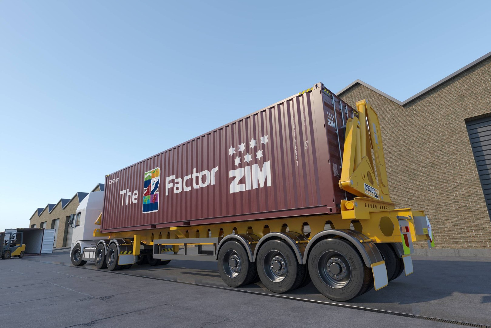 3D model Container Sidelifter on Site - TurboSquid 1967735