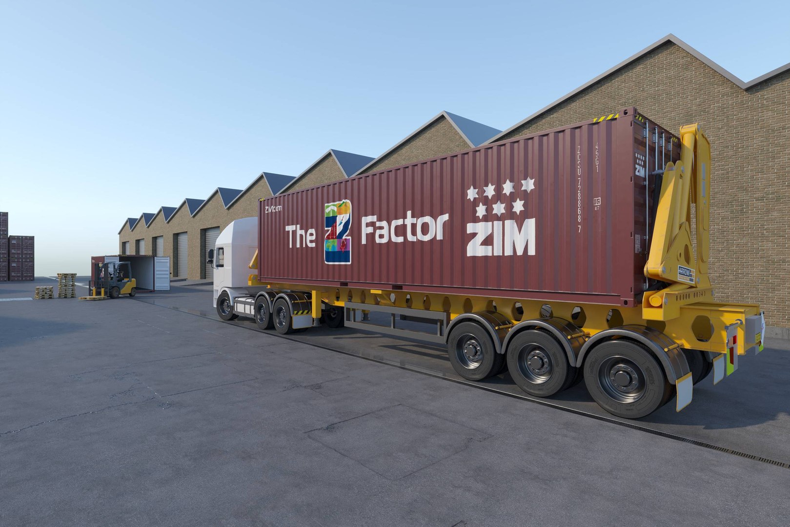 3D model Container Sidelifter on Site - TurboSquid 1967735