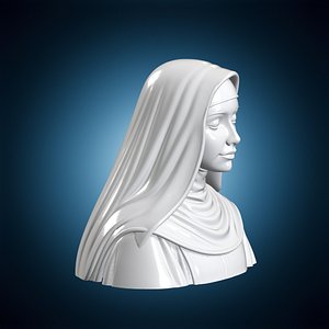 Saint Therese Bust 3D Print Model 3D model