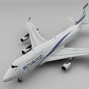 3D boeing 747 el al model
