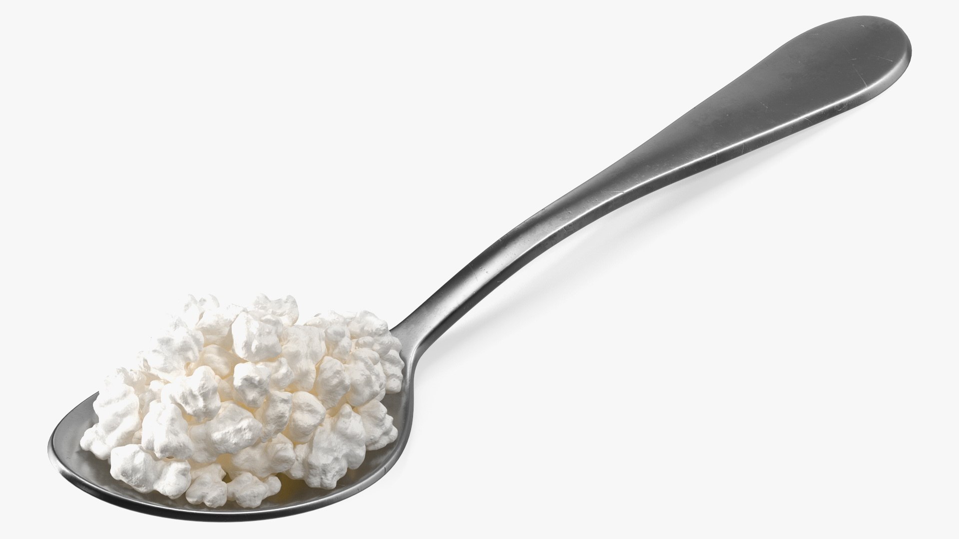 Cottage Cheese Metal Spoon 3D model preview