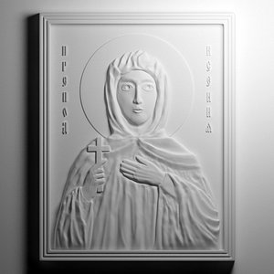 Slavic icon Ksenia Peterburgskaya 3D print stl model