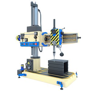 2K52 Radial drilling press - Industrial machine tool 3D