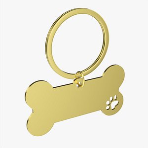 Collar Pet ID Tag steel brass