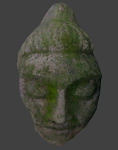3ds max mossy stone face