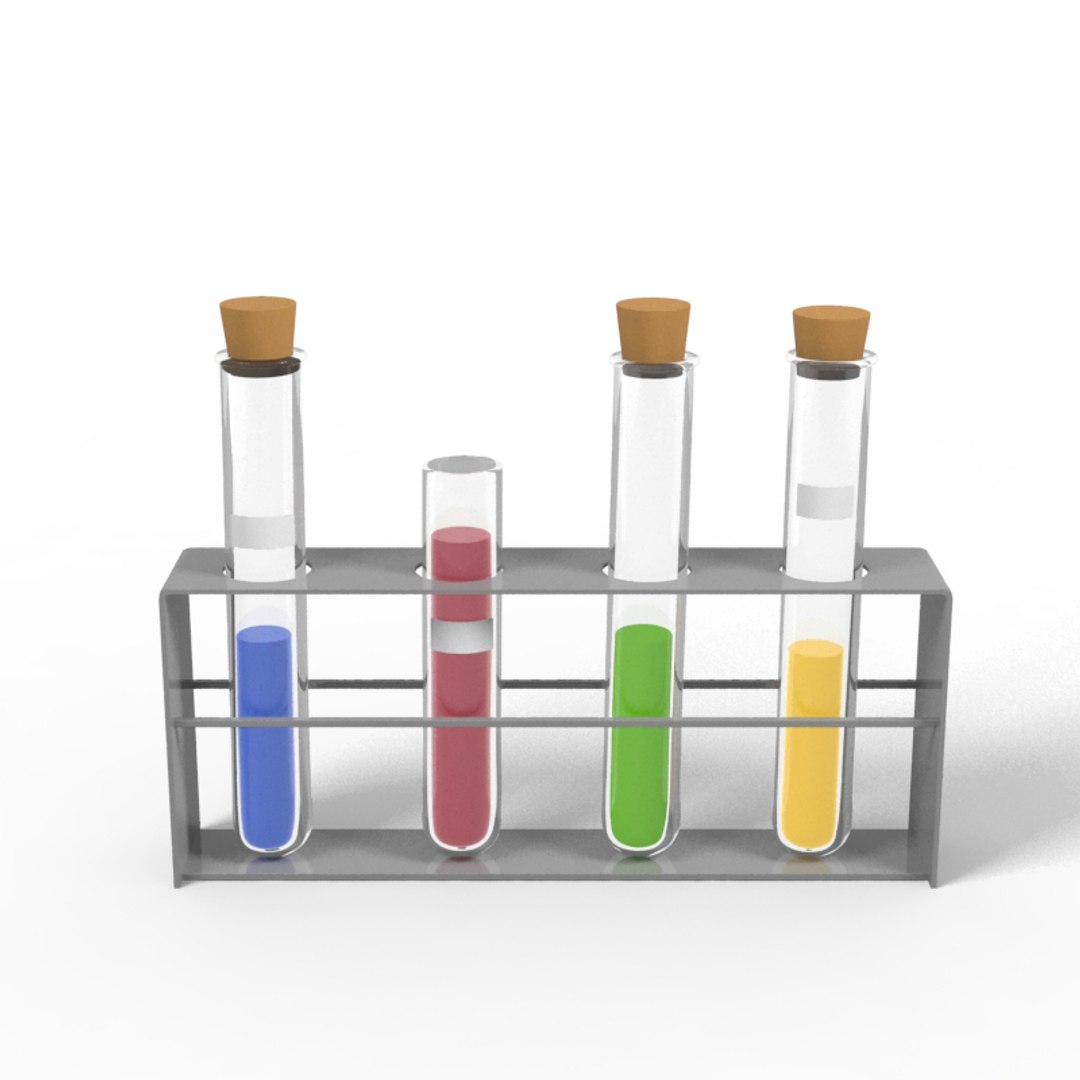 Laboratory test tubes stand 3D model - TurboSquid 1332578