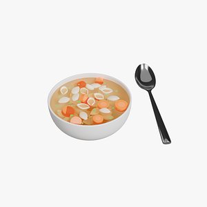 Noodle Soup with Herbs and Carrots