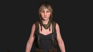 3D AAA 3D REALISTIC CHARACTER -TEENAGE GIRL SURVIVOR APOCALYPTIC 03 model
