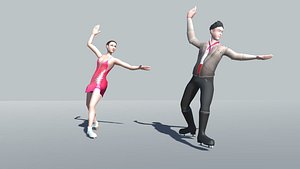 Figure Skating Actions 3D model