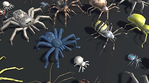 Spiders - characters with animations