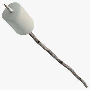 Marshmallow on Stick 3D model