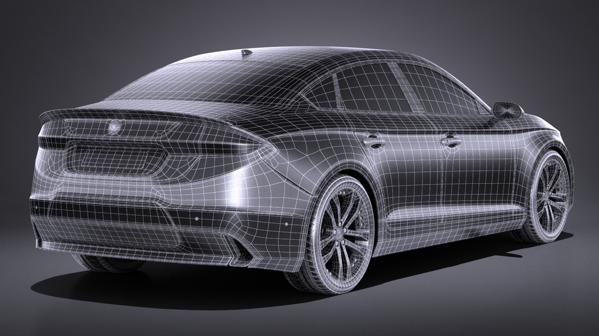 3d Model Generic Sedan 2017