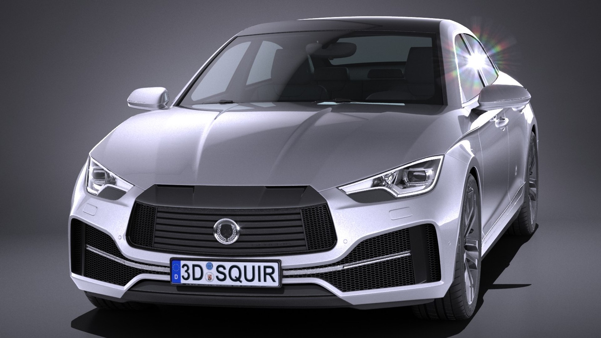 3d Model Generic Sedan 2017