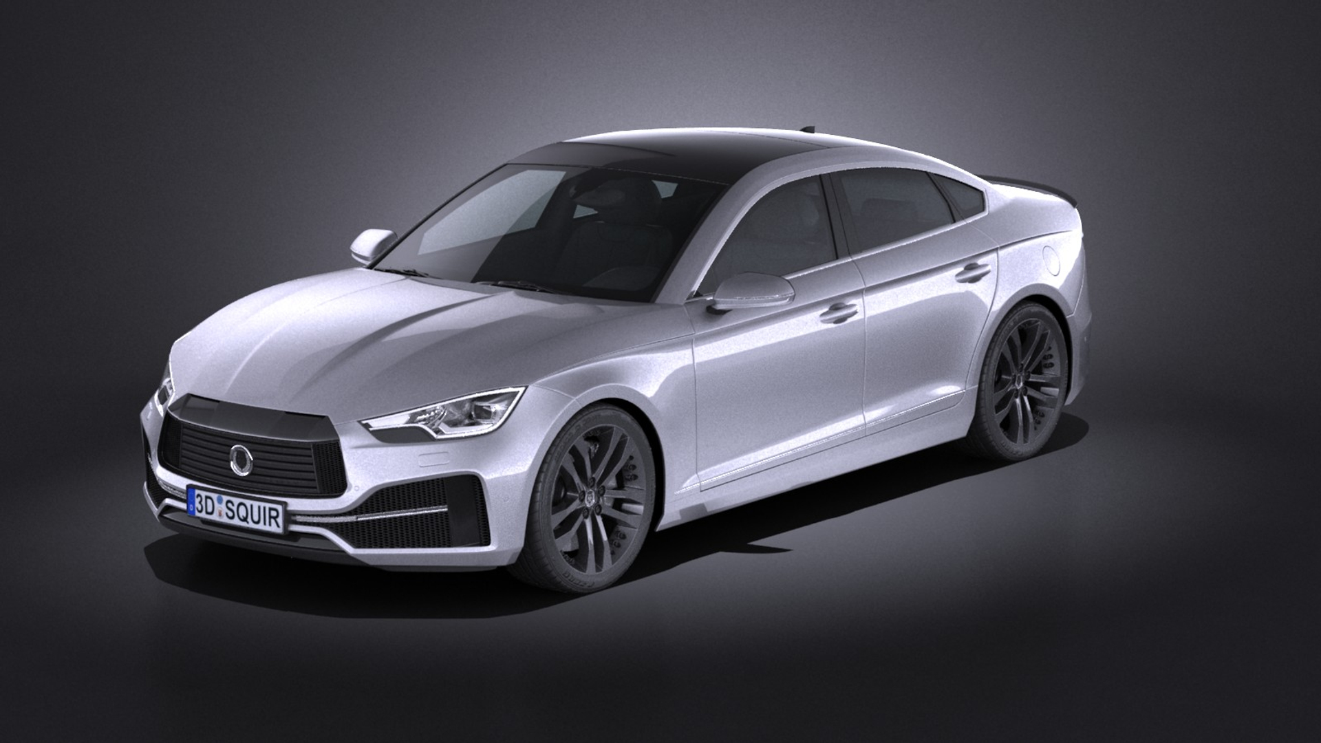 3d Model Generic Sedan 2017