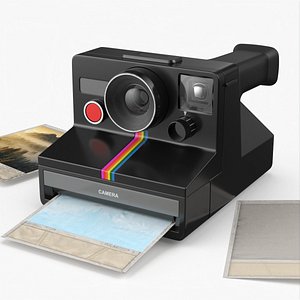 Retro Snapshot Camera Black Printing Photo model