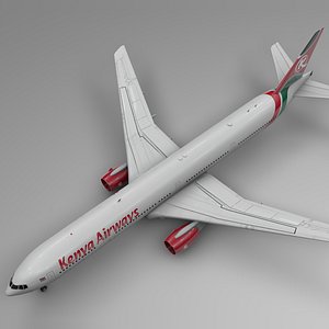 3D kenya airways boeing 777-300er