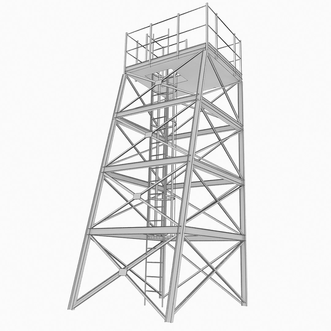Industrial Tower 3d Model