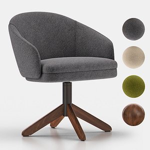 bellevue lounge armchair 41 3D model