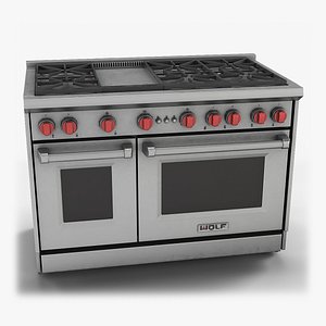 Wolf Gas Range GR486G 3D model