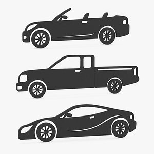 Car Silhouettes Collection 3D model