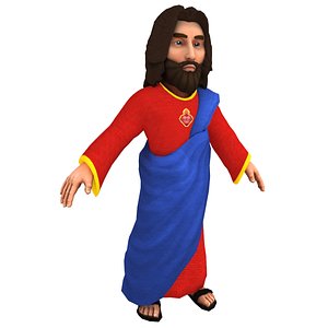 3D cartoon jesus christ
