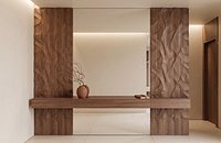 Modern Abstract Organic Wave Wooden Wall Panel CNC 95