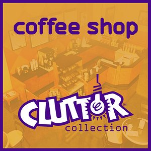 coffee shop clutter 3d model