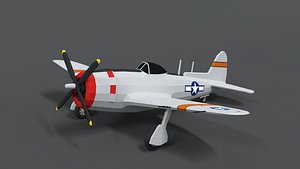 p-47 n thunderbolt airplane 3D model