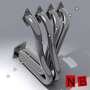3d car exhaust branch