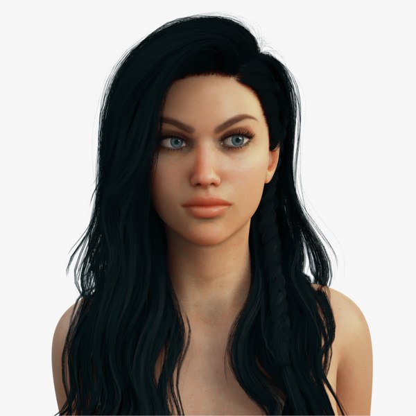 3D модель Женская модель Selina-Rigged с плавными формами лица ...