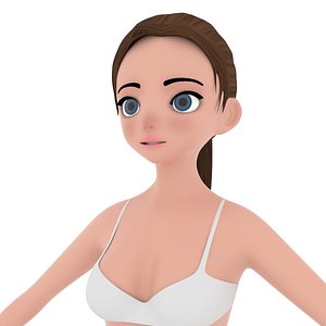 3D woman character model