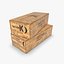 3D model army wooden crate c