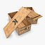 3D model army wooden crate c