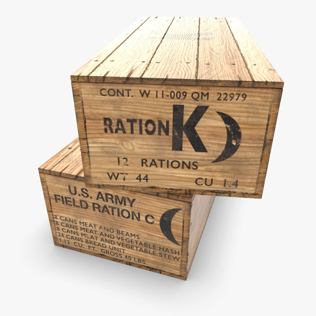 3D Model Army Wooden Crate C - TurboSquid 1195005