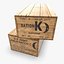 3D model army wooden crate c