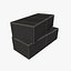 3D model army wooden crate c
