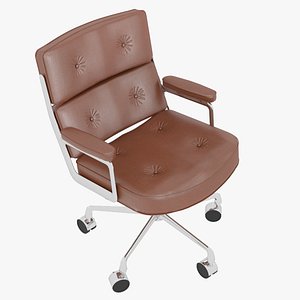 Eames Executive Chair Chrome Frame Red Leather