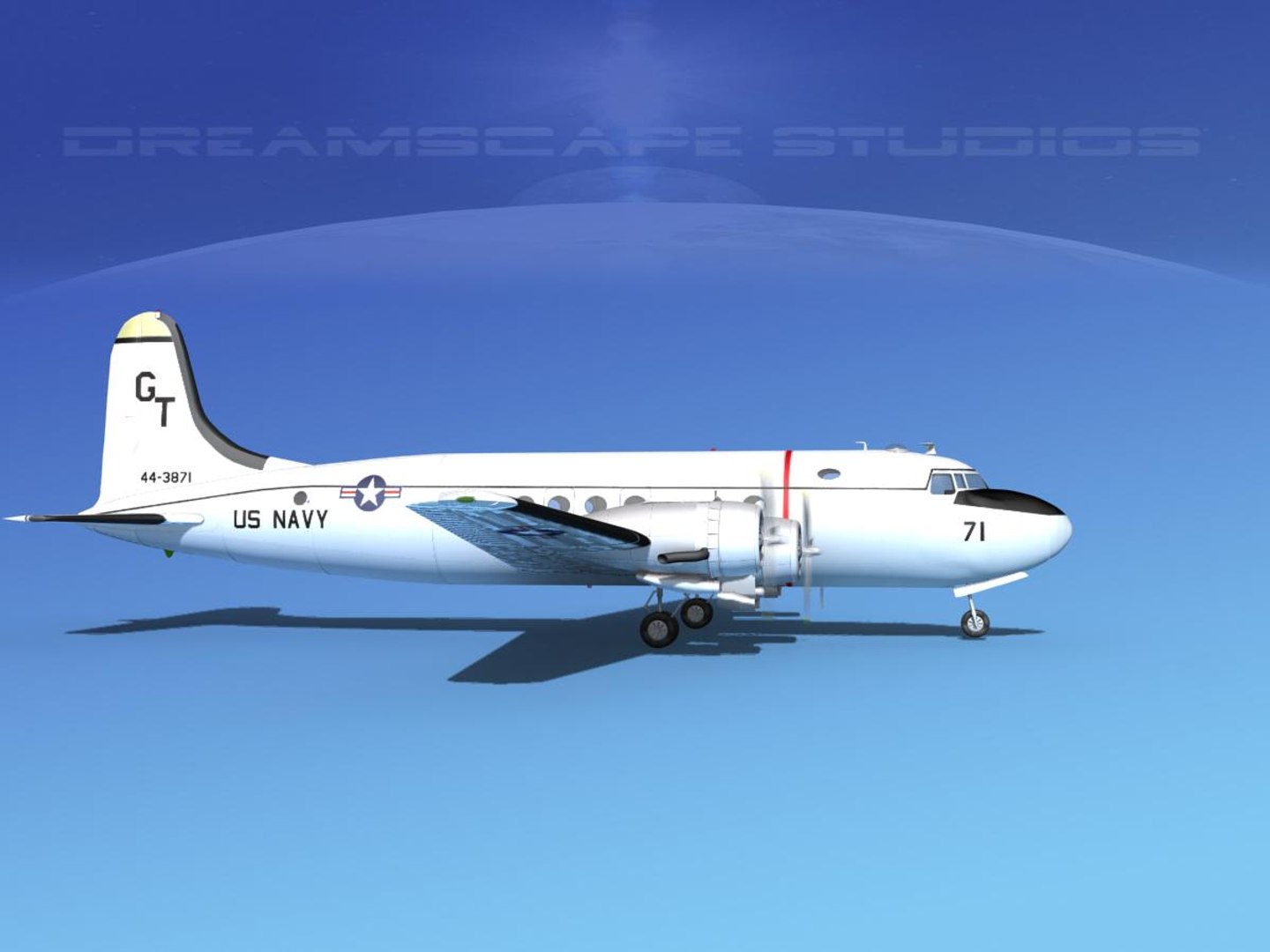 3D Propellers Douglas R5d - TurboSquid 1307592