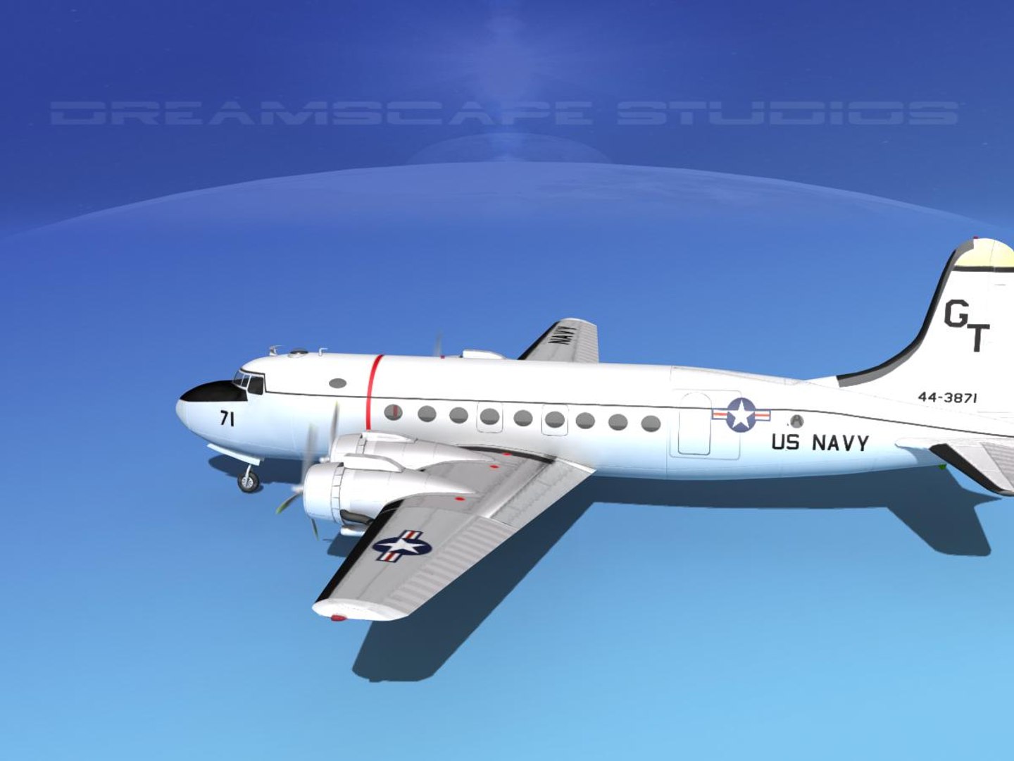 3D Propellers Douglas R5d - TurboSquid 1307592