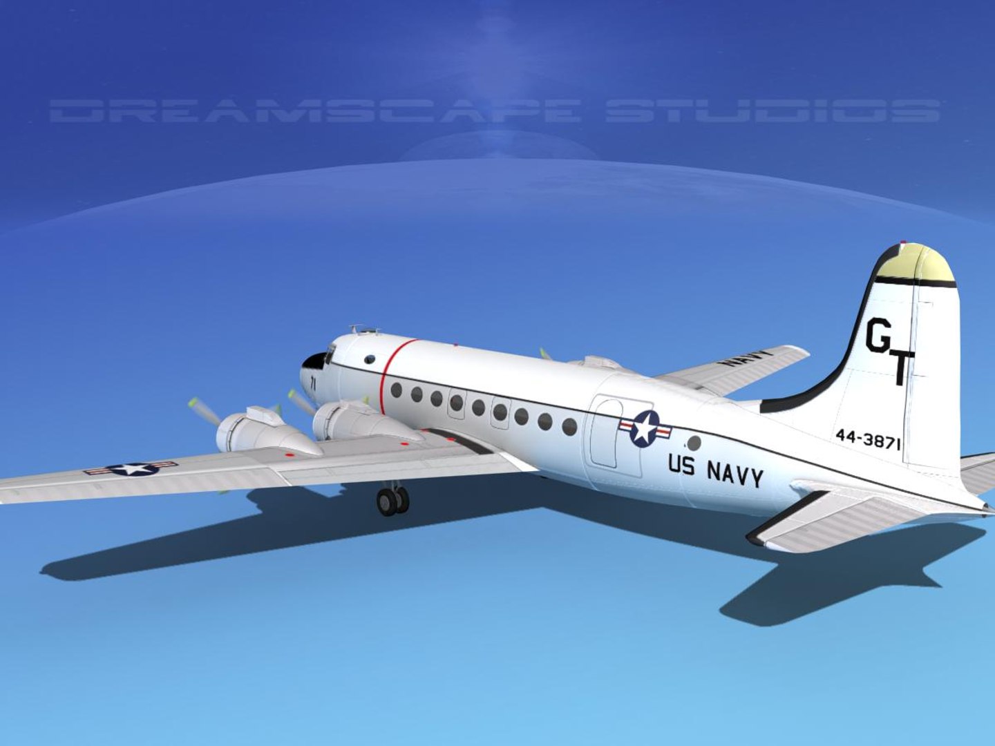3D Propellers Douglas R5d - TurboSquid 1307592