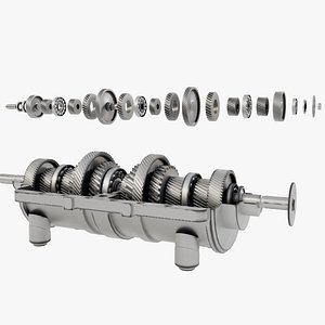 Industrial gearbox Diagrams 3D model